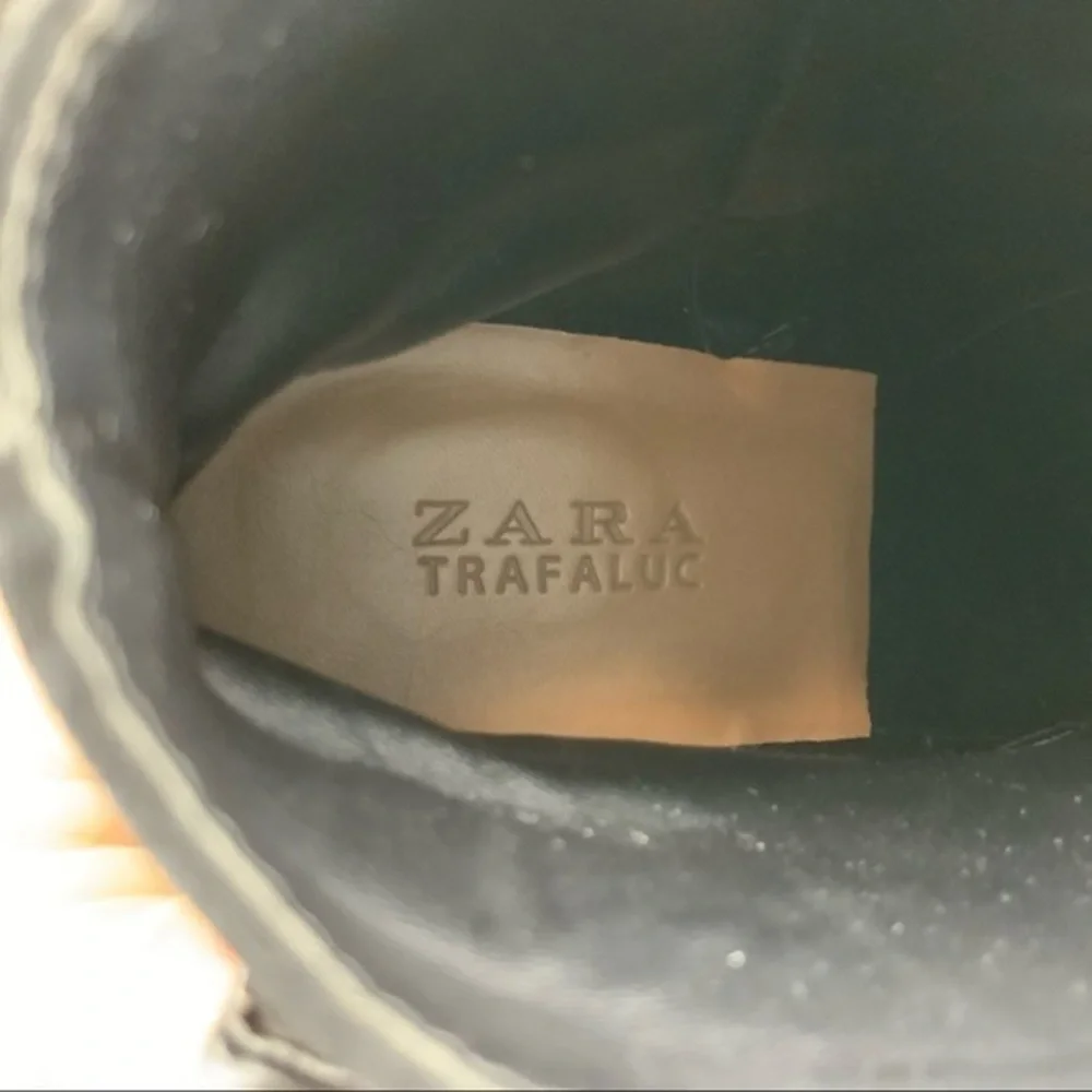 Zara Trafaluc Black ankle boot 8/38 - Picture 6 of 8